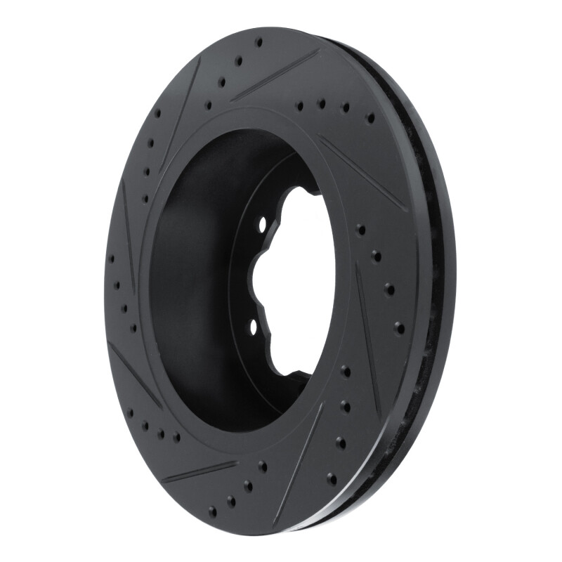 Ford Transit-350 HD Brake Rotor (1) - Rear Right - R1 Concepts - Drilled & Slotted - Black - `20-`25